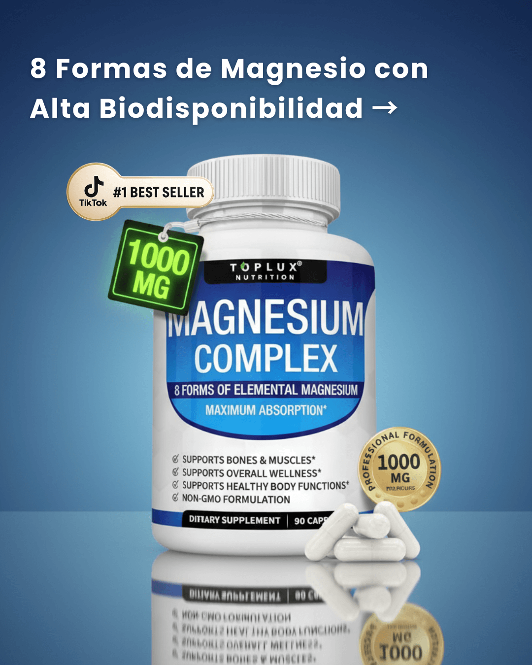 TopLux Magnesium Complex | El magnesio inteligente que tu cuerpo sí aprovecha.